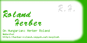 roland herber business card